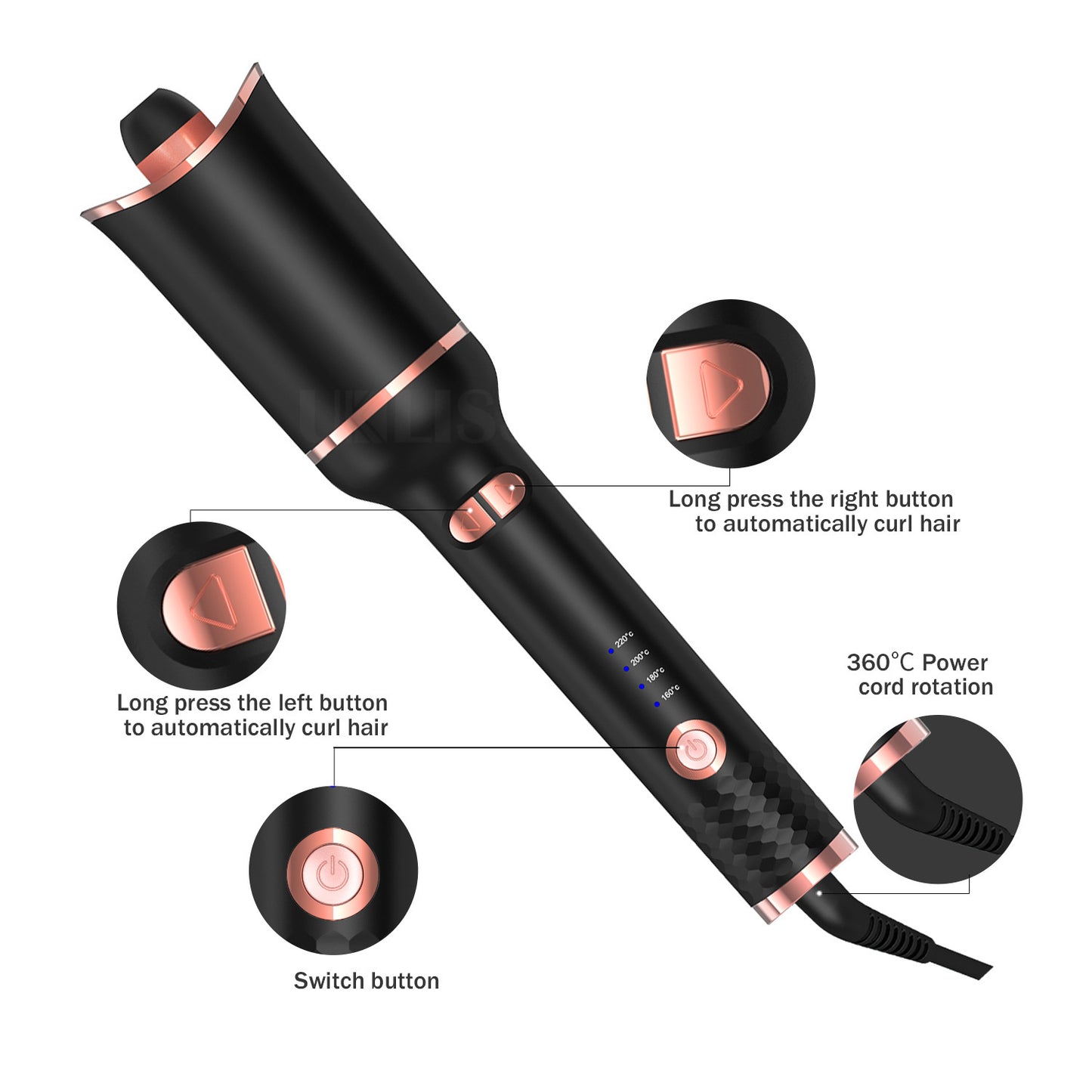 Automatic Hair Curler Ion by Lazy