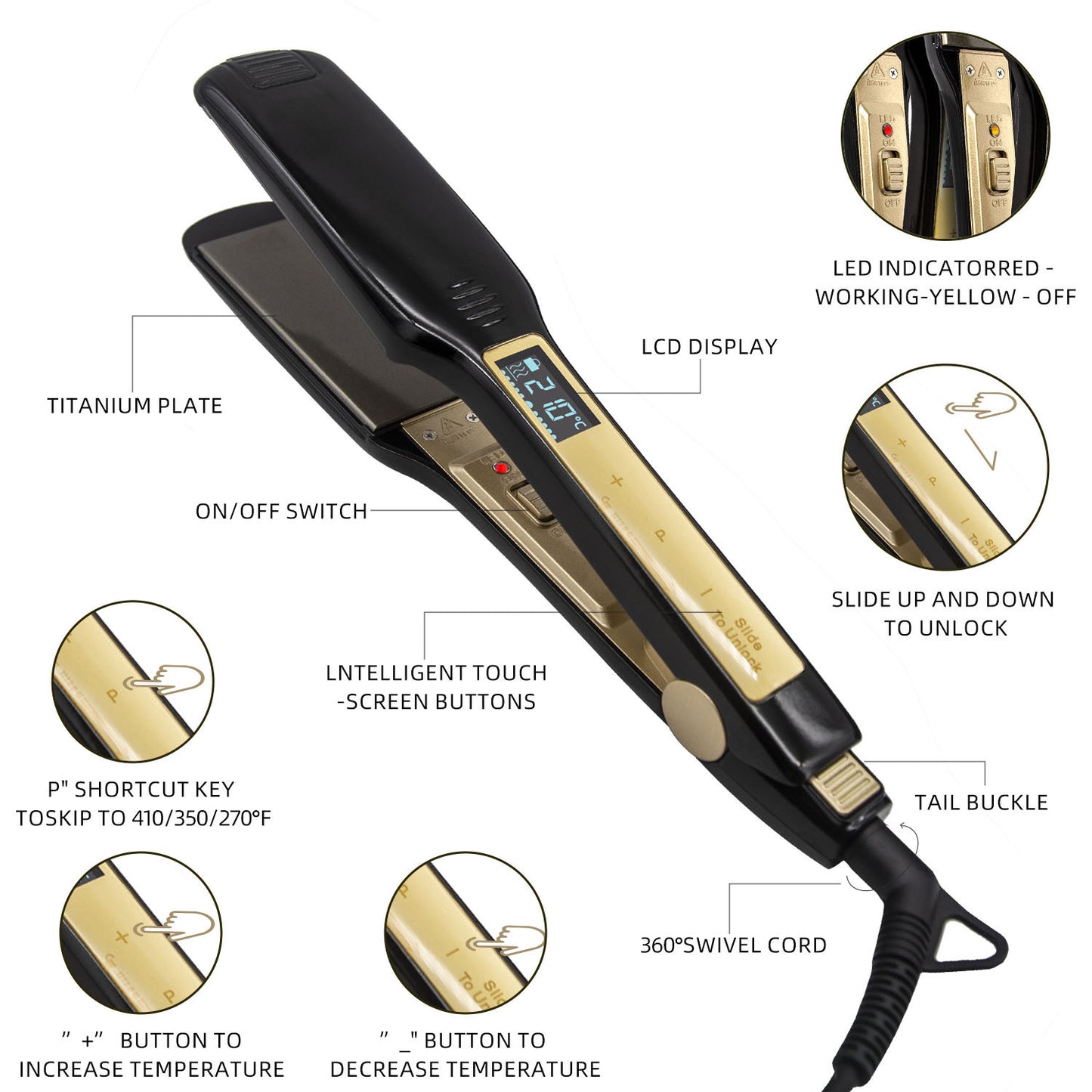 TITANIUM Hair Straightener by RUCHA